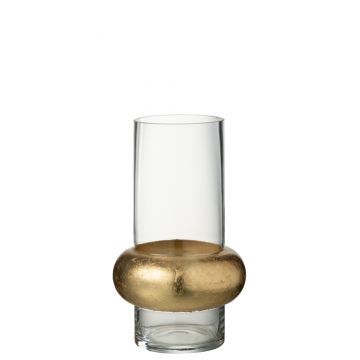 Vase cylindrique avec bague en bas verre transparent small