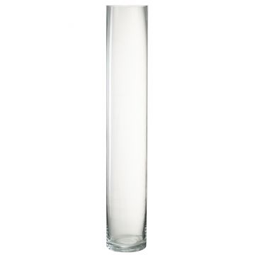 Vase cylindrique verre transparent large
