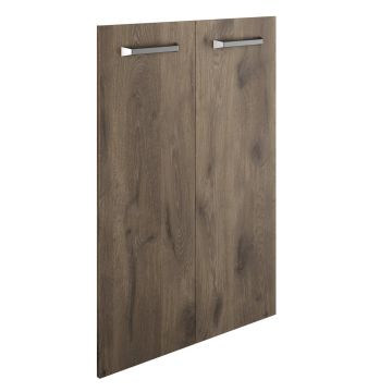 Portes d'armoire pour bibliothèque ouverte Elio | 72 x 2 x 101 cm | Viking Brown design