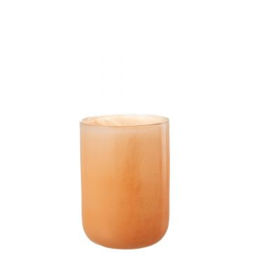 Vase corrie verre corail medium