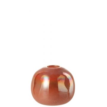 Vase boule verre rouge small