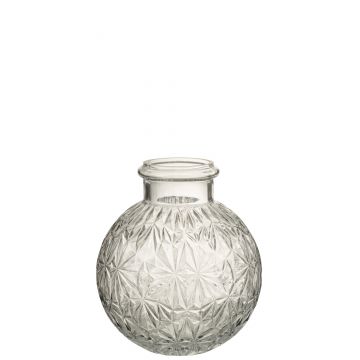 Vase boule taille verre transparent small