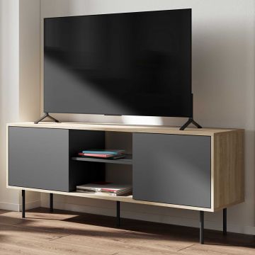 Meuble TV Vibe 150cm - chêne/noir