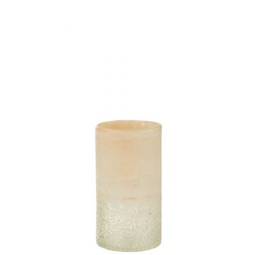 Vase cylindre verre beige small