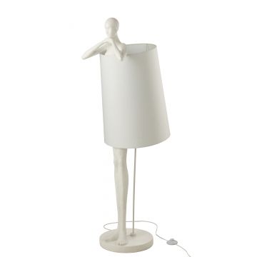 Lampe homme poly blanc