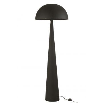 Lampe de table champignon metal mat noir