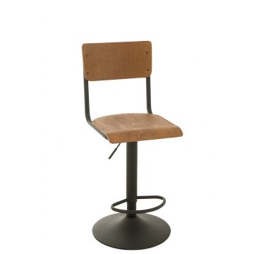 Chaise de bar bois/metal marron