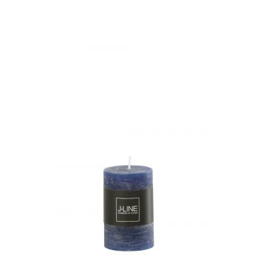 Bougie cylindrique bleu fonce small 18h