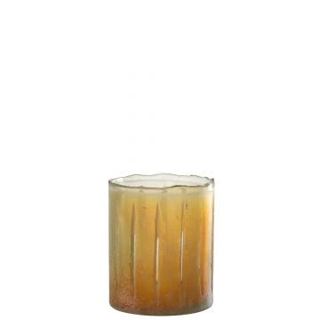 Bougeoir sucre verre jaune small