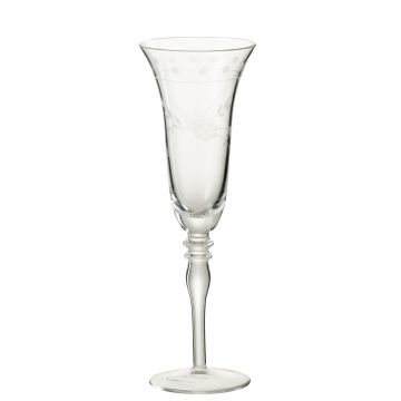 Flute a champagne grave verre transparent