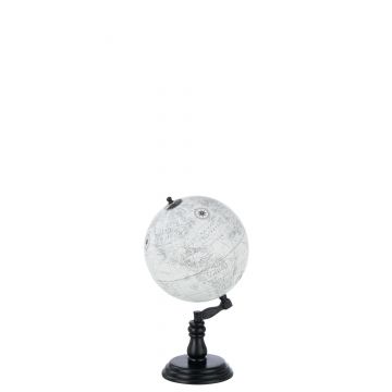 Globe sur pied bois gris/noir medium