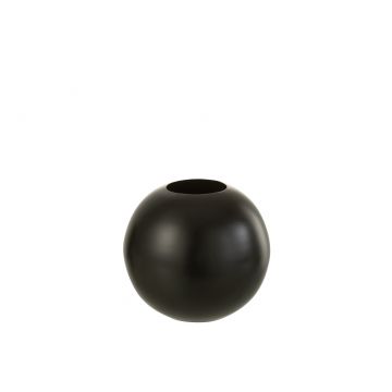 Vase rond metal noir small