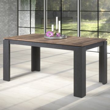 Table de salle à manger Universal | Extensible | 160 x 90 x 77 cm | Tobacco Brown Oak