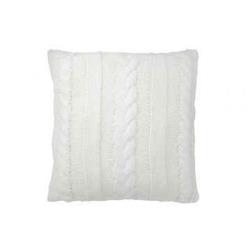 Coussin twist poly blanc