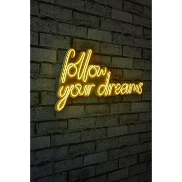 Néons Follow Your Dreams - Série Wallity - Jaune