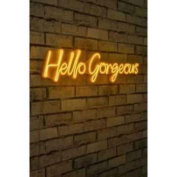 Néon Hello Gorgeous - Série Wallity - Jaune