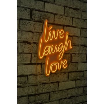 Néons Live Laugh Love - Série Wallity - Orange