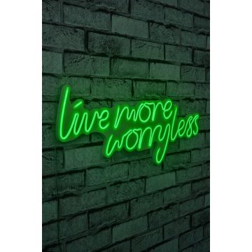 Néons Live More Worry Less - Série Wallity - Vert