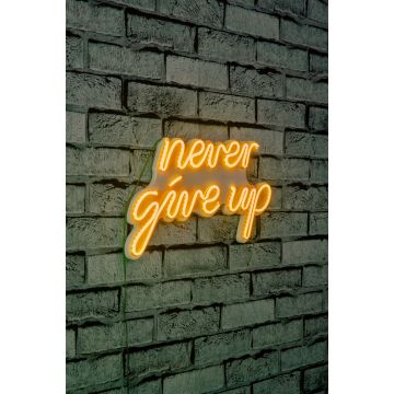 Néons Never Give Up - Série Wallity - Jaune