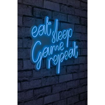 Néons Eat Sleep Game Repeat - Série Wallity - Bleu
