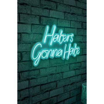 Eclairage néon haters gonna hate - Série Wallity - Turquoise 