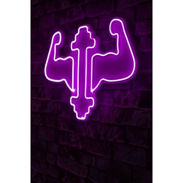 Bras d'éclairage néon muscles - Série Wallity - Violet