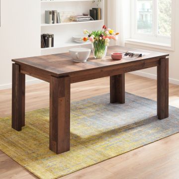 Table de salle à manger Universal | Extensible | 160 x 90 x 77 cm | Old Wood