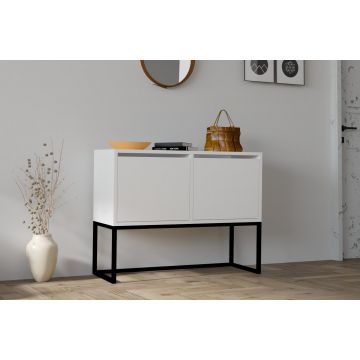 Table console moderne blanche - 100% mélaminée, 18mm d'épaisseur