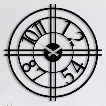 Horloge murale en métal Tanelorn | Noir
