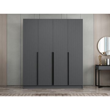 Woody Fashion 100% Mélamine Armoire | Anthracite