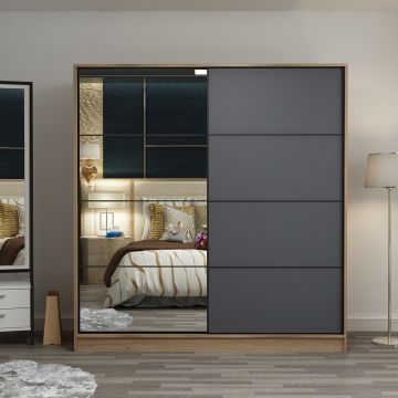 Armoire moderne 180cm | Woody Fashion | Anthracite