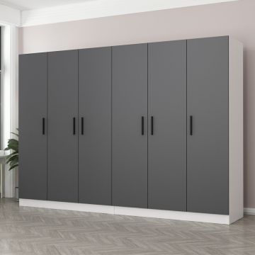 Armoire Woody Fashion Anthracite - Durable et spacieuse