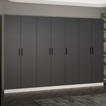 Armoire Woody Fashion | 100% Mélamine | Anthracite