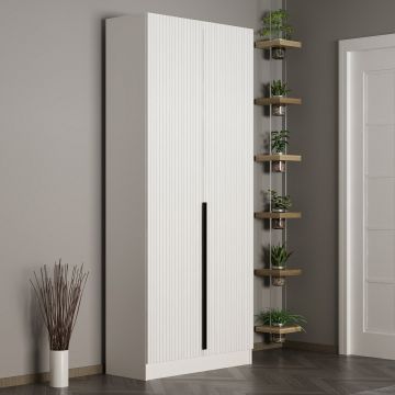 Armoire d'entrée moderne blanche | Woody Fashion | 210cm de hauteur