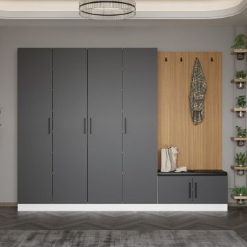 Woody Fashion armoire - Anthracite