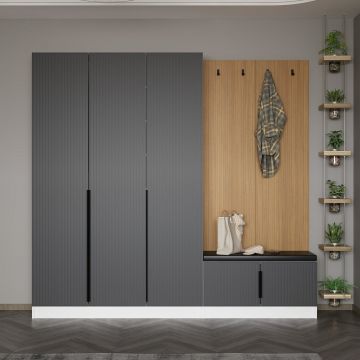 Woody Fashion Hall Stand Anthracite 225x210x35cm