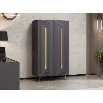 Armoire multifonctions Woody Fashion - 100% Mélamine | Anthracite