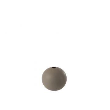 Vase boule ceramique gris fonce small