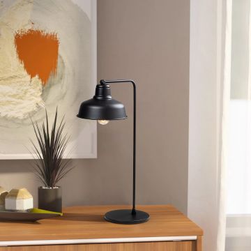 Lampe de table en métal Sheen | 19x30cm | 55cm H | Noir