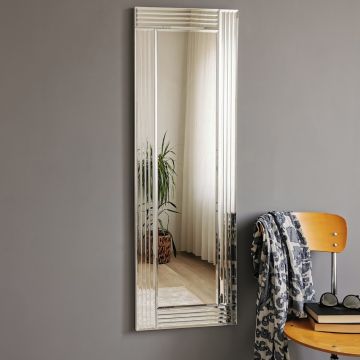 Locelso Miroir | Fixation au mur | Horizontal ou vertical | Argenté