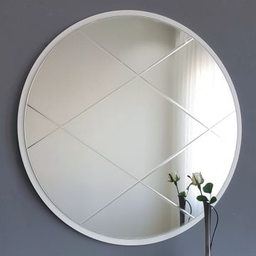 Locelso Miroir argenté | 60x60cm | 100% MDF | Fixation murale