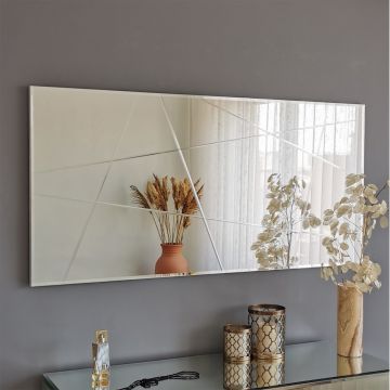 Miroir en MDF argenté Locelso : 130x62x2 cm