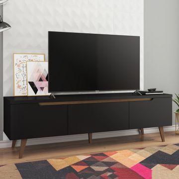 Meuble tv Infas 180cm à 2 portes & 1 tiroir - noir