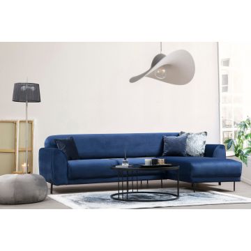 Canapé-lit d'angle élégant | Confortable et design unique | Bleu marine