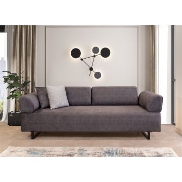 Comfort and Style Canapé-lit 3 places | Bois de hêtre/aggloméré | Anthracite
