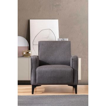 Atelier Del Sofa Wing Chair - Structure en bois de hêtre, tissu polyester, couleur anthracite