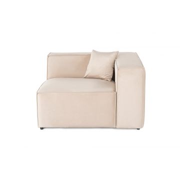 Del Sofa 1-Seat Hornbeam Sofa in Cream Linen