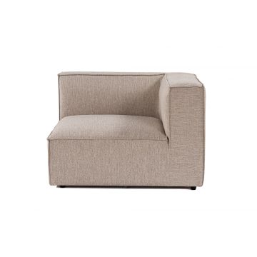 Del Sofa Atelier 1-Seat Sofa : 100% Linen Fabric, Sand Beige