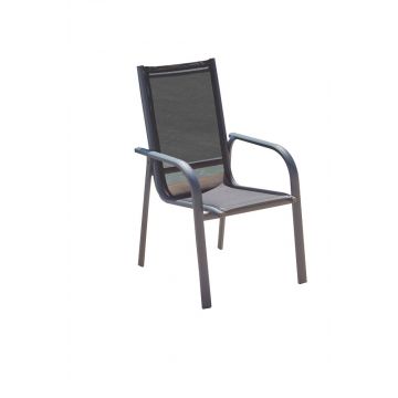 Chaise de jardin Woody Fashion Anthracite 100% Aluminium