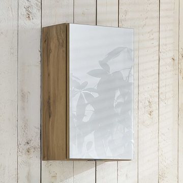 Armoire murale Helina 40cm 1 porte - chêne/blanc